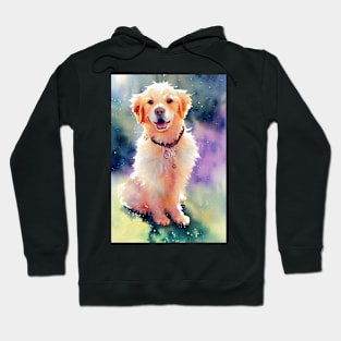 Watercolor golden retriever Hoodie